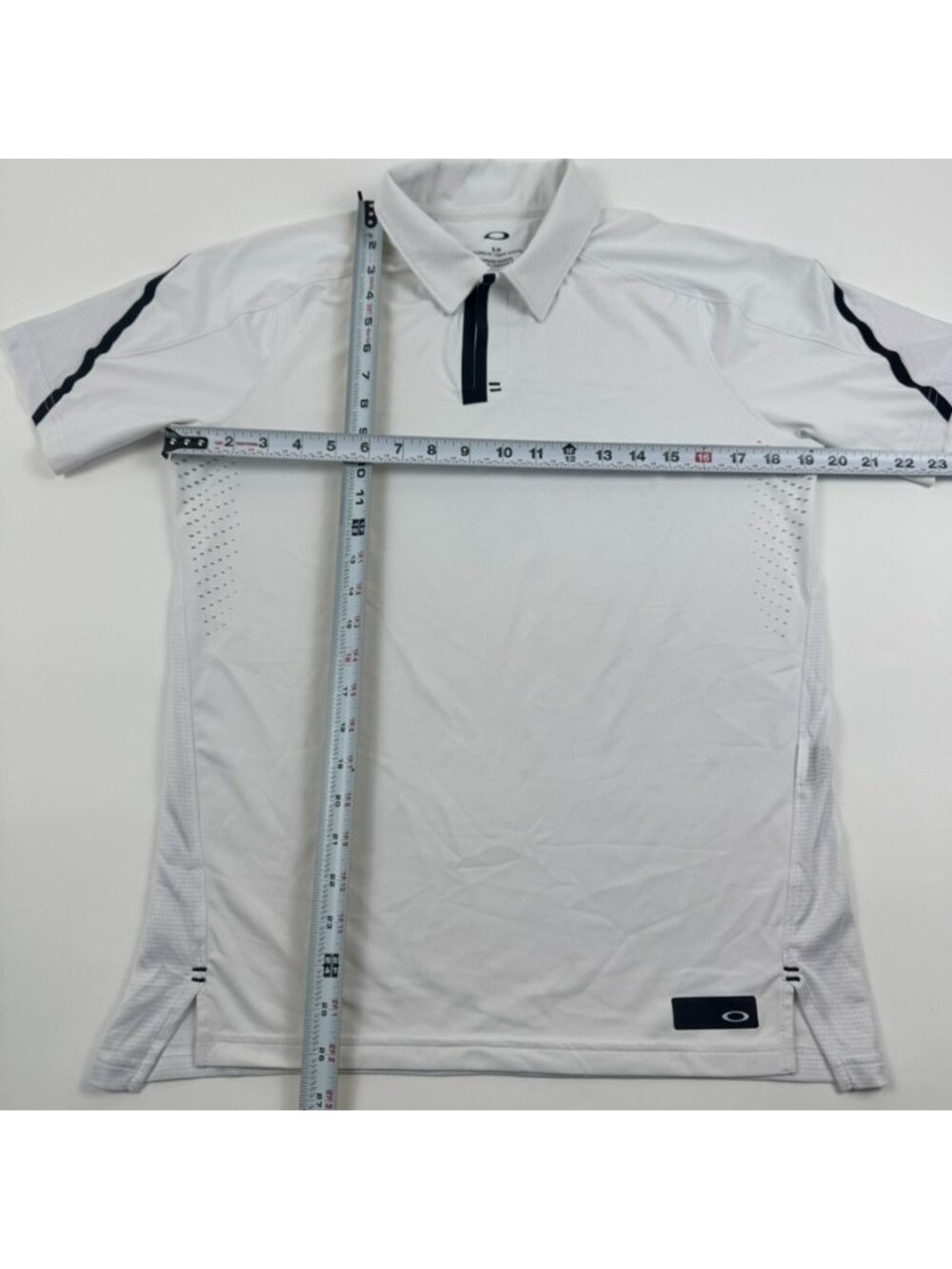 Oakley Velocity Polo Shirt Men Size Small S White 433683 - Picture 3 of 6